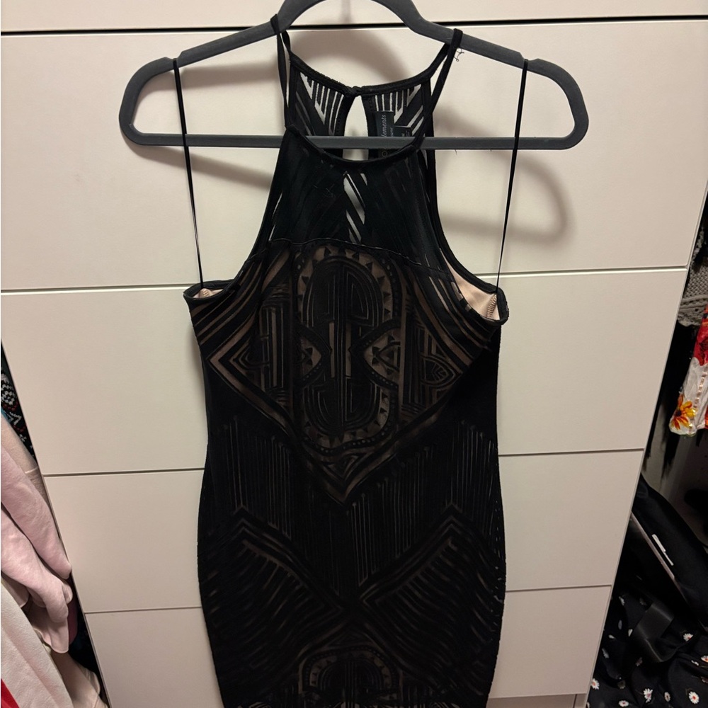 BOLD elements Black Backless Dress